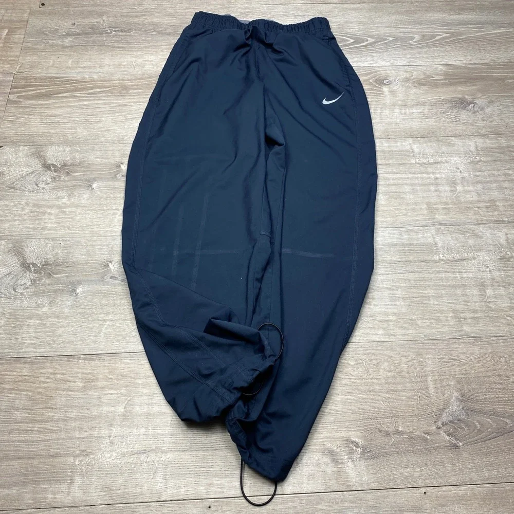 Nike Track Pants Mens Medium Black Dri-FIT Bungee Hem Athletic Training 377786